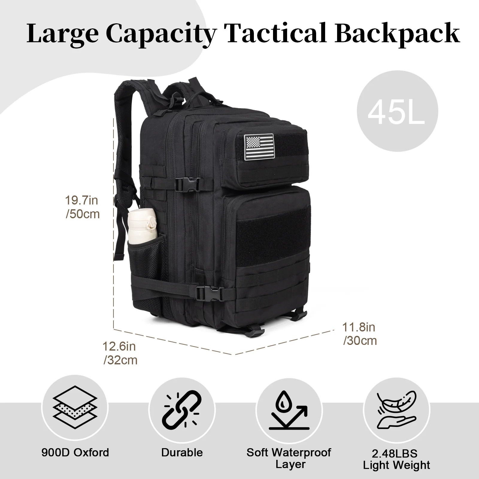 60L Army Military Tactical Bac - Sports Equipment Bag review and price