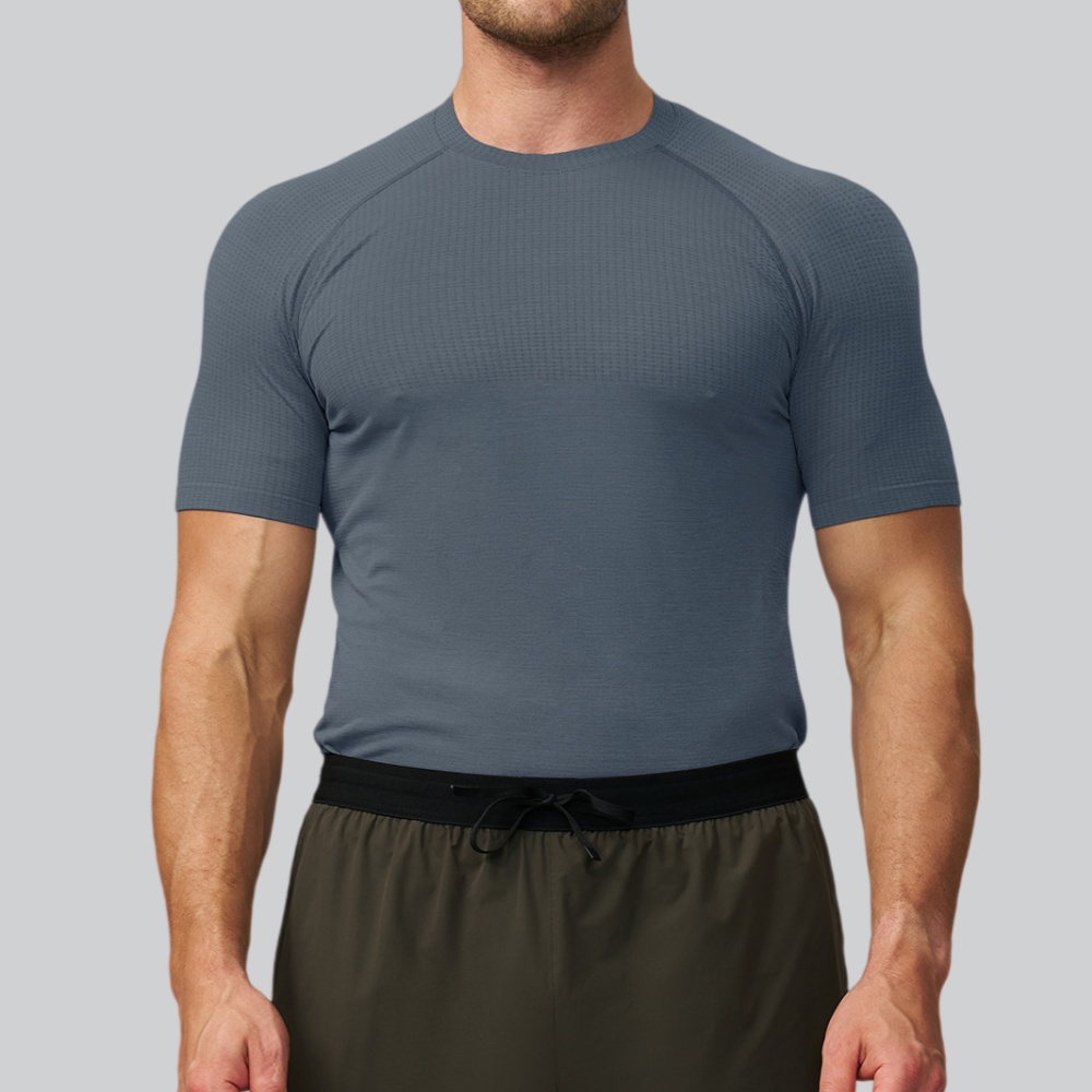 Men's Solid Color Sports T-shi - Sports Equipment Logo review and price