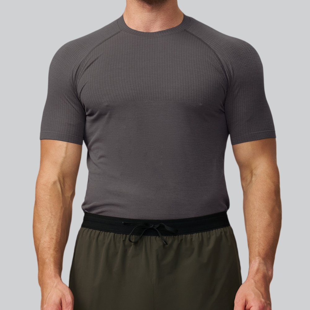Men's Solid Color Sports T-shi - Sports Equipment Logo review and price