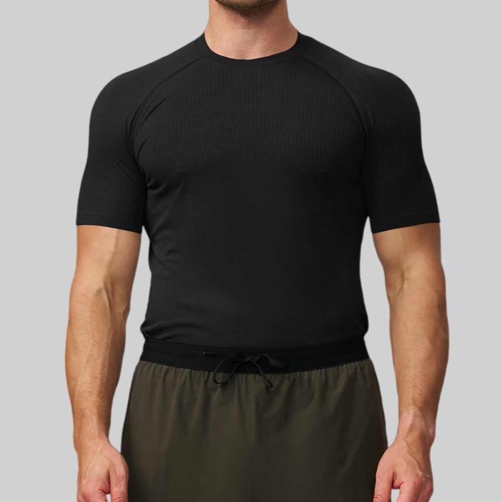 Men's Solid Color Sports T-shi - Sports Equipment Logo review and price