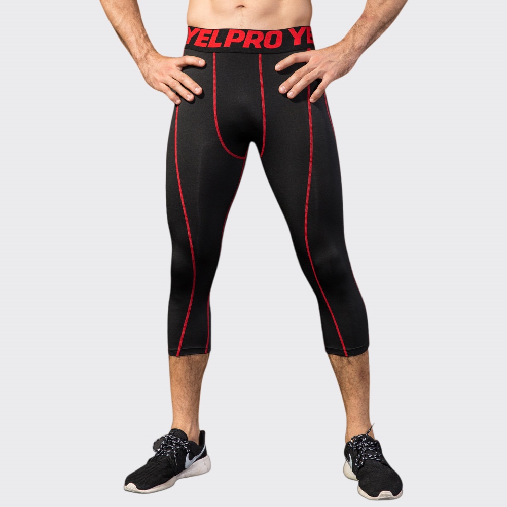 Men Compression Fitness Leggin - Sports Equipment Logo review and price