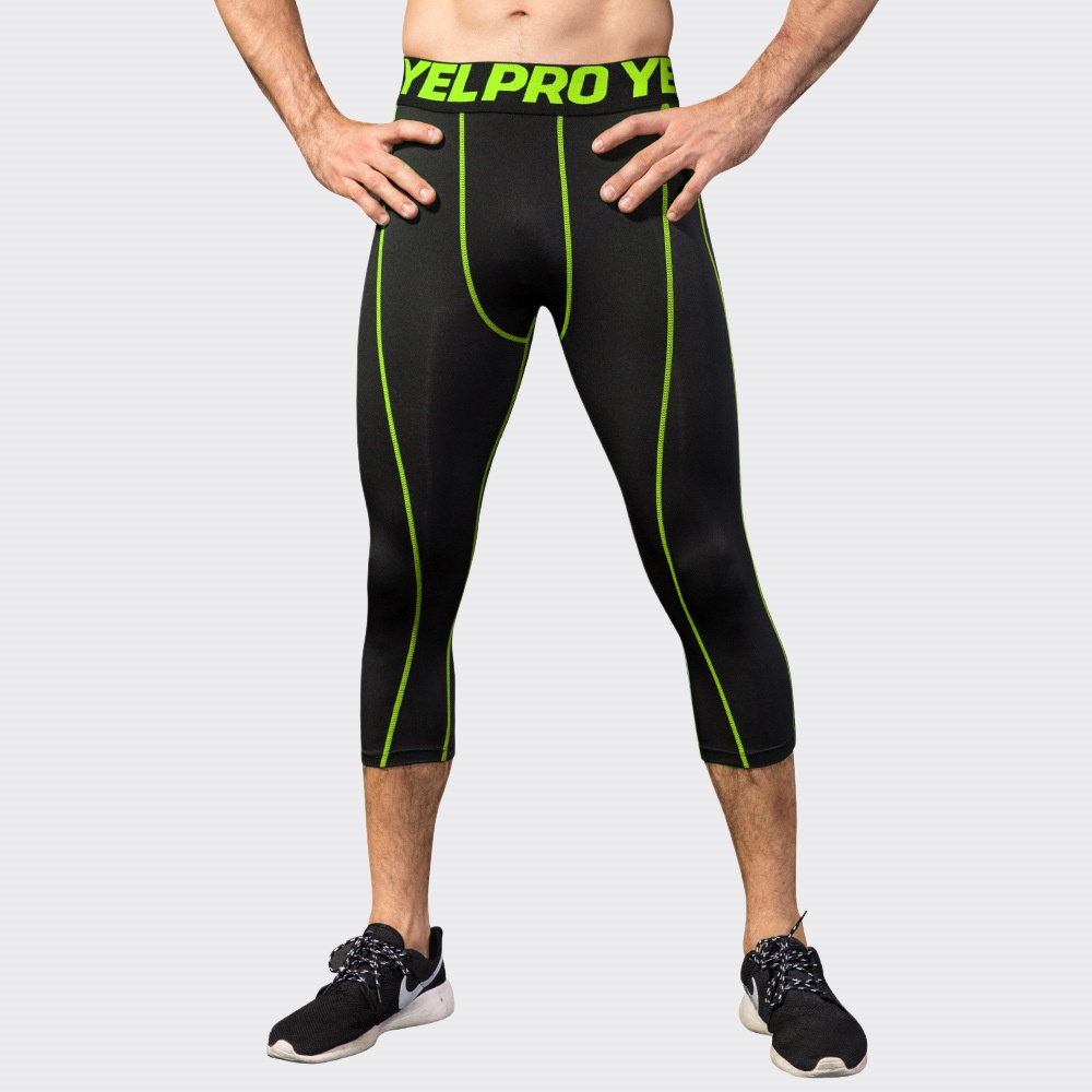 Men Compression Fitness Leggin - Sports Equipment Logo review and price