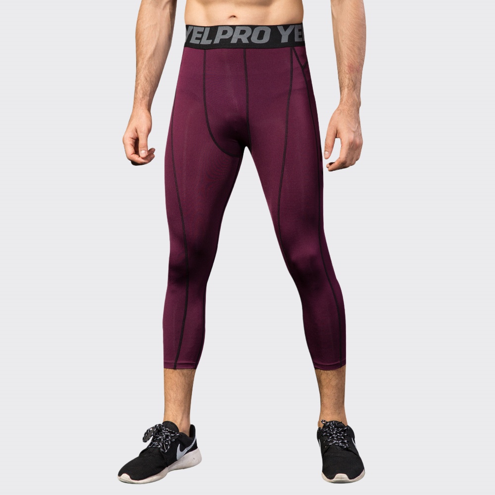 Men Compression Fitness Leggin - Sports Equipment Logo review and price