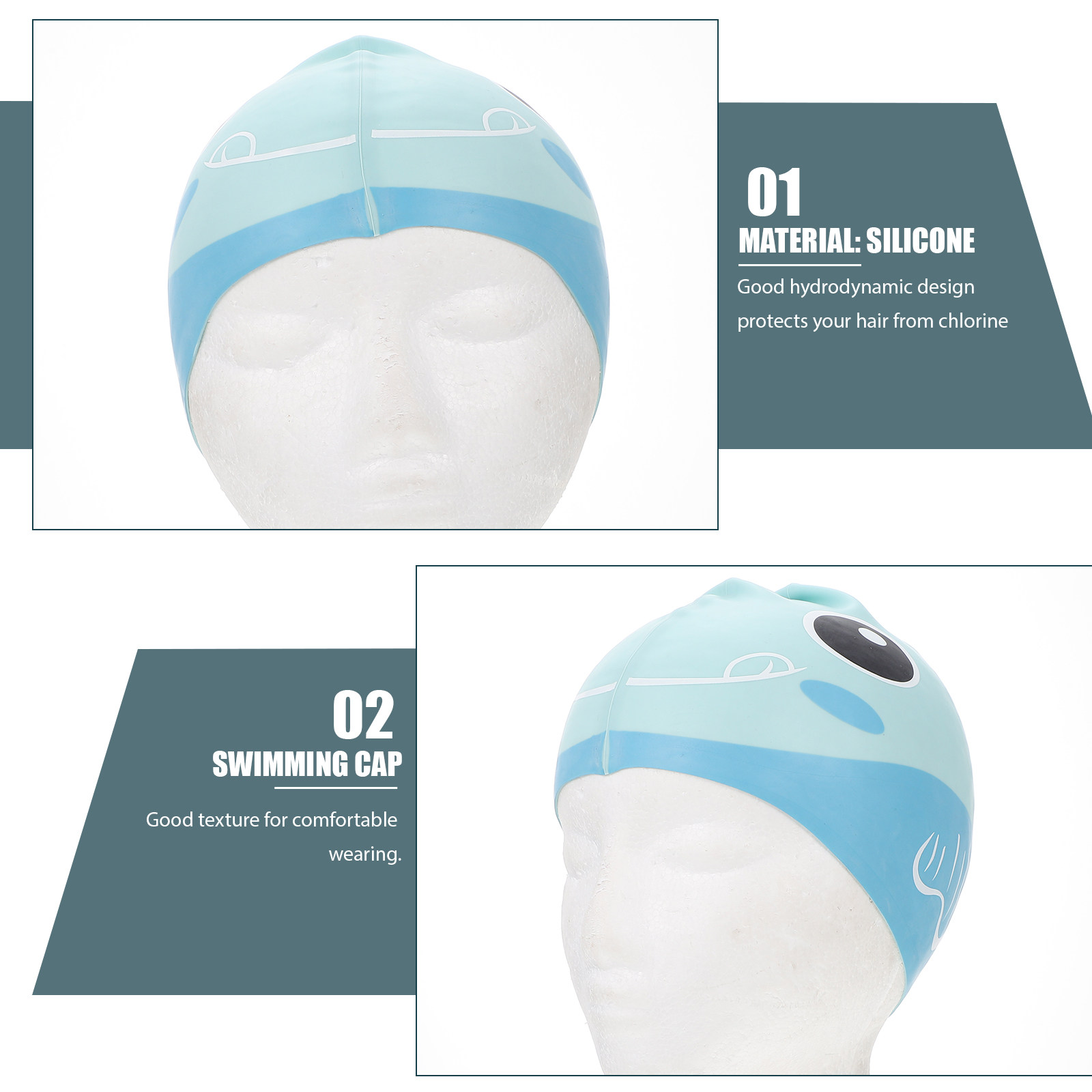 Kids Silicone Swim Cap with Ex - Swim Cap Silicone review and price