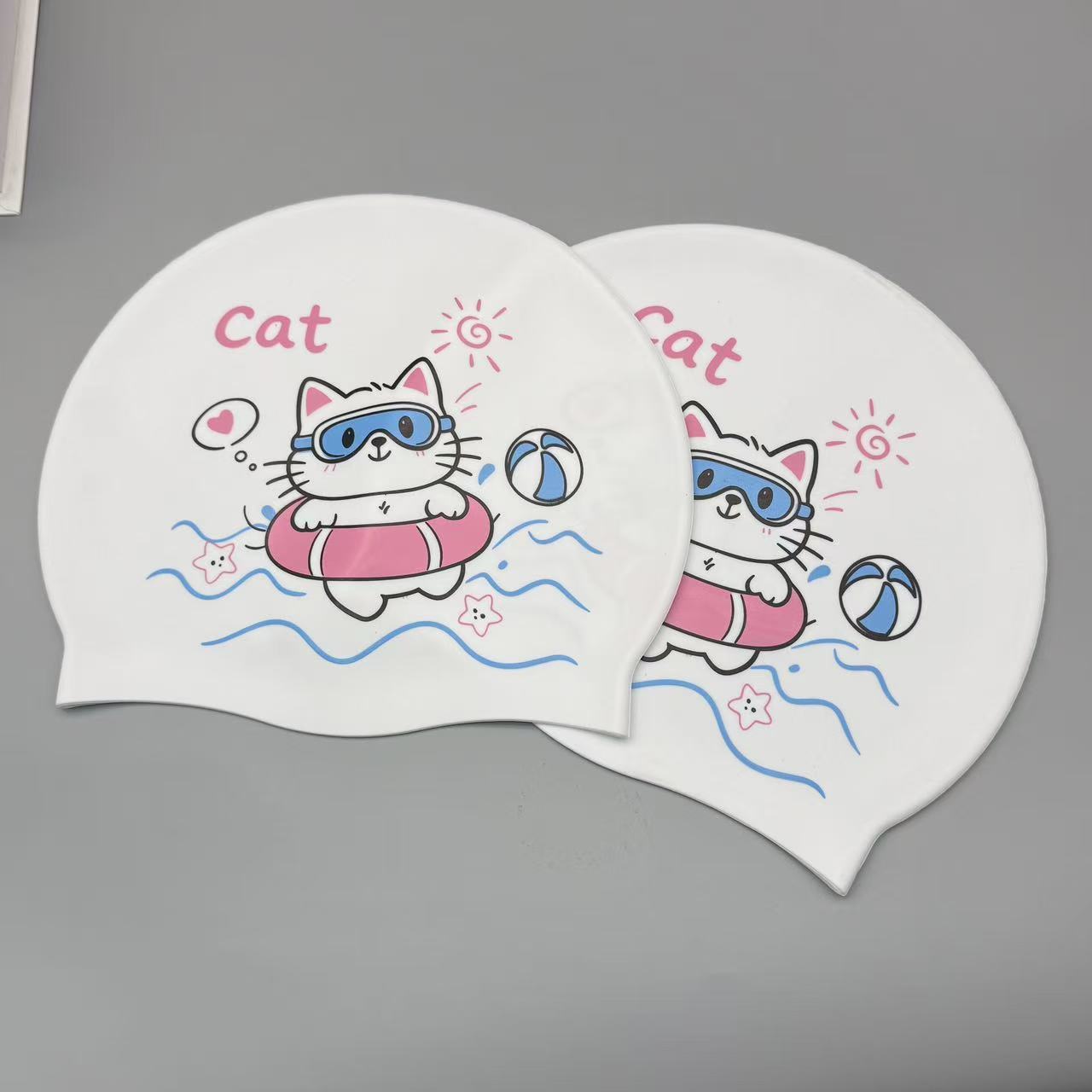 Cute Kitten Silicone Swim Cap  - Swim Cap Silicone review and price