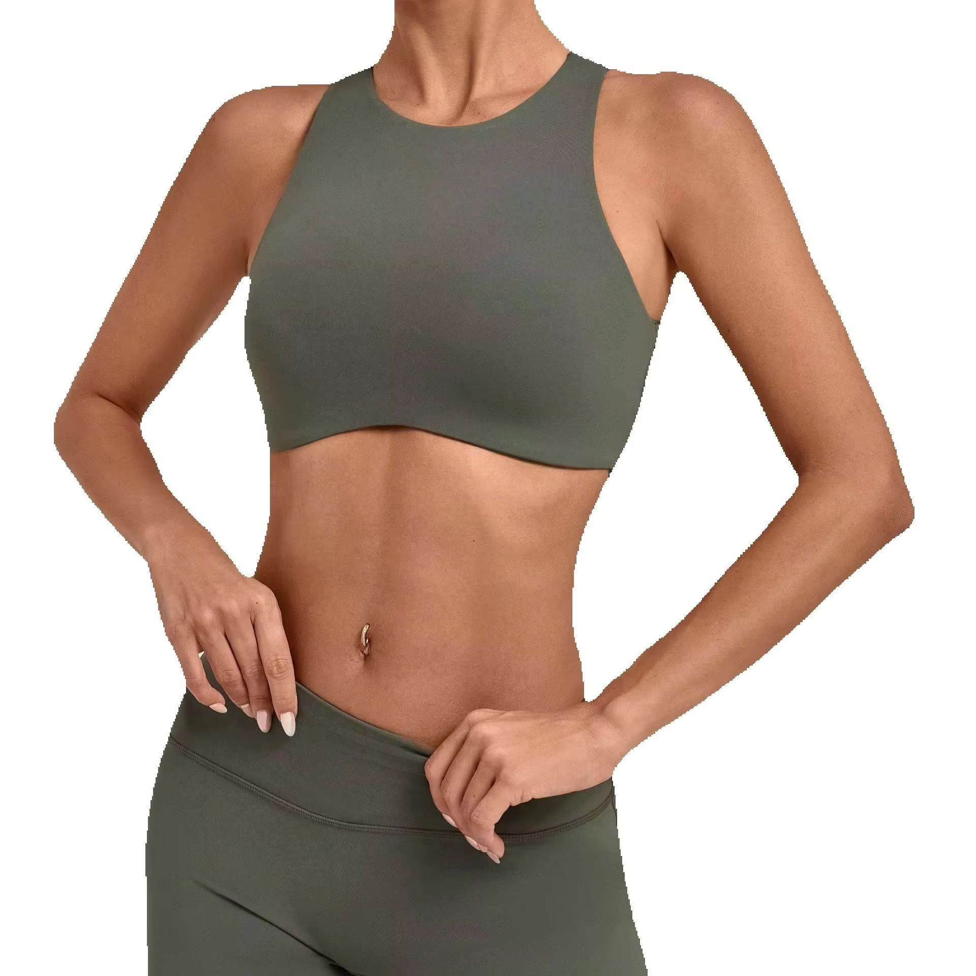 Women High Neck Sports Bra Pad - Sports Equipment Logo review and price